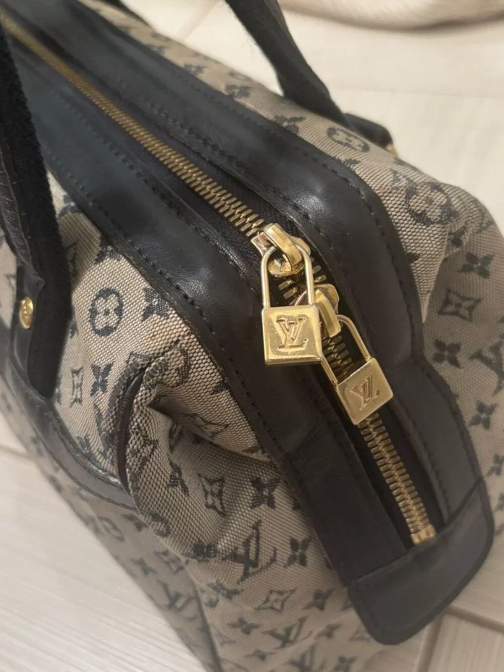 Louis Vuitton Blue Josephine Logo PM Bag